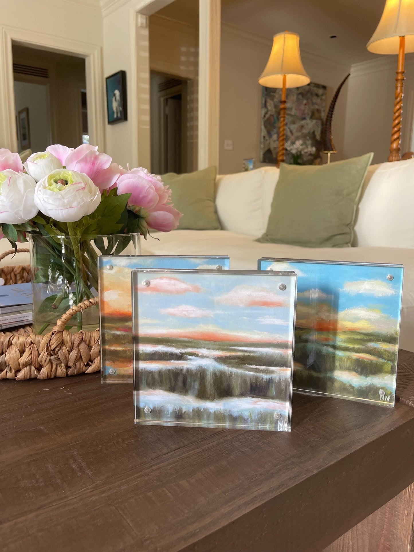 Acrylic Mini with Print 6x6in “Julie’s Day”